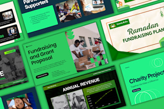 design fundraising powerpoint presentation, nonprofit crowdfunding pitch deck