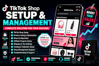 setup tiktok shop product listing affiliate and tiktok shop manager
