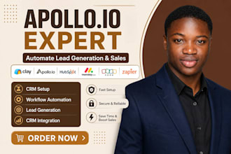 setup clay com apollo io hubspot CRM monday zoho zapier automation