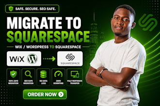 migrate wix or wordpress site to squarespace with SEO safe migration service