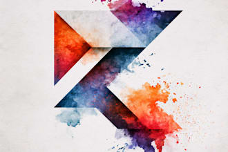design a watercolor logo