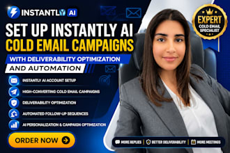 set up instantly ai cold email campaigns email deliverability automation
