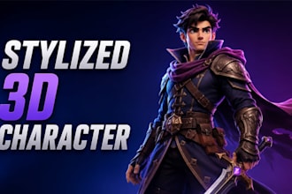 design 3d stylized character models with rigging for animation and games