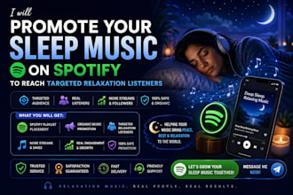 promote your sleep music on spotify to reach targeted relaxation listener
