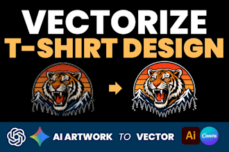vectorize your t shirt design