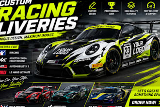 custom car forza wrap and racing livery for iracing assetto corsa acc ams2 lmu