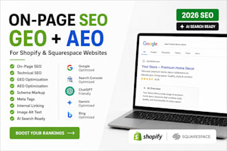 do onpage seo geo aeo service for shopify and squarespace website