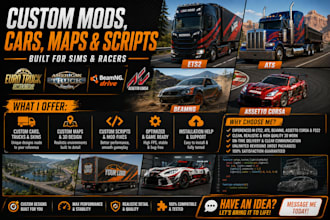 ets2, ats, fs25 dayz, beamng, assetto corsa custom cars, maps, mods and scripts