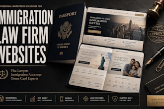 design an immigration law, visa lawyer, attorney, green card wordpress website