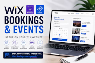 setup wix bookings wix appointment and wix event website