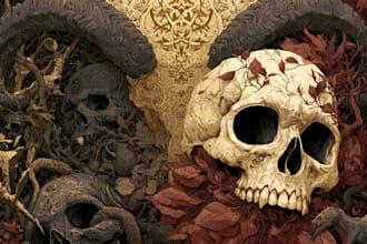 create fantasy dark art illustration