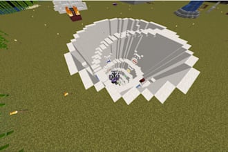 be your minecraft player to flatten land or gather resources