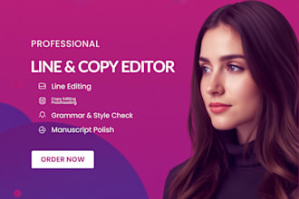 provide line editing and proofreading for your manuscript