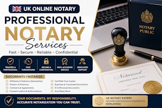 provide UK online notary, notarization and notarize documents online