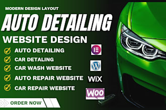 build car detailing website auto detailing car wash website auto repair website