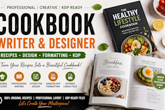 write cookbook recipes cookbook writer cookbook design cookbook formatting KDP