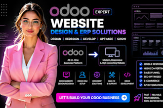 design redesign odoo website, odoo CRM, erp, odoo bug fix odoo developer