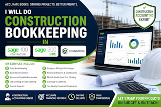 do construction bookkeeping in sage 100, sage 300 cre, foundation
