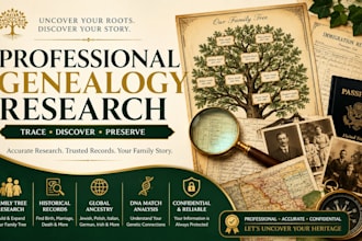 do professional genealogy research and build your family tree