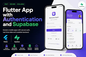 create a flutter app with authentication and supabase