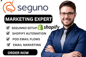 set up seguno email automation for shopify pod