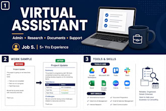 be your remote virtual assistant for admin support