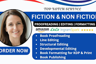 do book editing, proofread non fiction, memoir formatting, fiction book editor