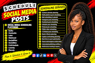 schedule post buffer metricool hootsuite social bee later loomly social pilot