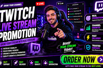 promote your twitch live stream to real targeted audiences