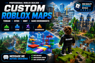 build custom roblox maps, terrain, cities, obby and game environents
