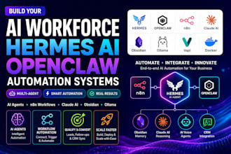 build hermes ai agent openclaw n8n claude ai obsidian multi agent automation wsl