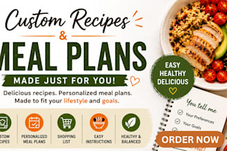 create custom recipes and personalized meal plans