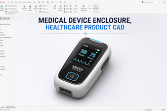 design medical device enclosure, healthcare product cad and solidworks step file