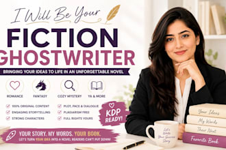 be your fiction ebook ghostwriter for romance fantasy cozy mystery ya novels