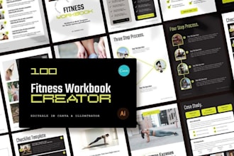 design PDF lead magnet, editable canva ebook, workbook and pdf design
