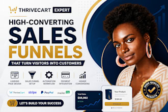 be your samcart thrivecart sales funnel, samcart landing page, online course