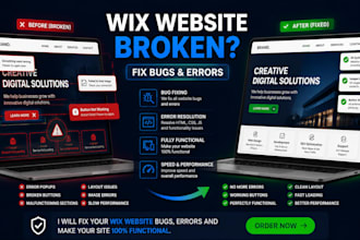 fix wix website bugs errors and broken features