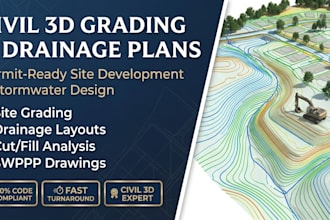 design civil 3d grading, drainage, swppp, and site plans