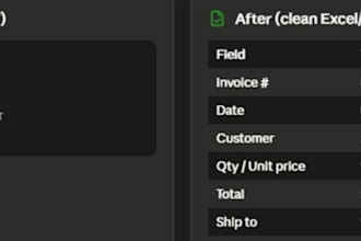 do data entry, spreadsheet cleanup, and file conversion