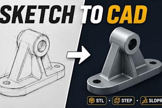 convert your sketch to professional cad for prototype manufacturing crowdfunding