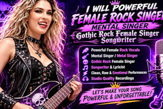 powerful female rock singer mental singer, gothic rock female singer songwriter
