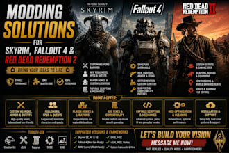 mod red dead redemption 2,redm gta 5, cyberpunk, skyrim falllout 4 custom asset