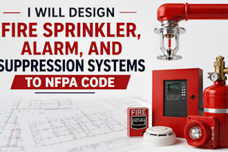 design fire sprinkler fire alarm  and suppression systems to nfpa code