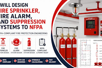 design fire sprinkler fire alarm and suppression system to nfpa