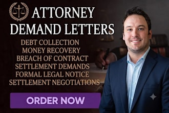draft attorney demand letters for debt, money recovery, and civil claims
