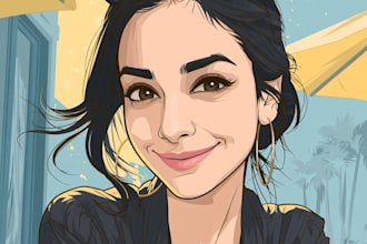 create simple cartoon portrait