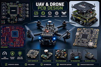 design uav pcb, gps drone sensor pcb, rc transmitter, iot px4 embedded hardware