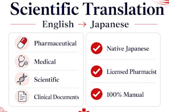 translate medical and pharmaceutical documents into japanese