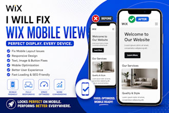 fix wix mobile view