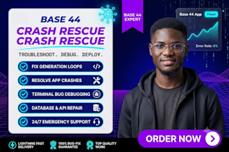 troubleshoot base44 code generation errors and fix app crashes supabase vibecode